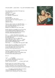 English Worksheet: Love Story - Taylor Swift