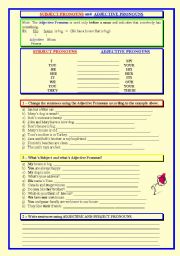 SUBJECT AND ADJECTIVE PRONOUNS