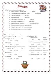 English worksheet: Introduction to possessives