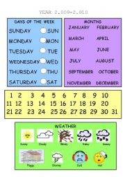 English Worksheet: Our calendar