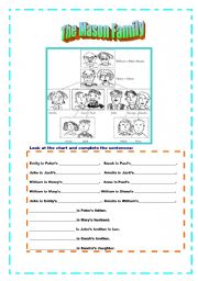 English Worksheet: The Mason Family