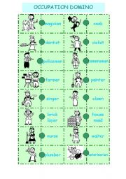 English Worksheet: Job Domino