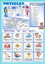 English Worksheet: ARTICLES