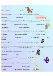 English Worksheet: to, for