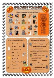 Halloween worksheet