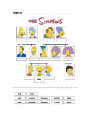 English Worksheet: The Simpsons