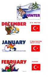 English Worksheet: seasons and holidays for TURKEY 1