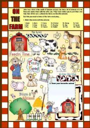 English Worksheet: ON THE FARM