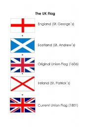 English Worksheet: The UK Flag