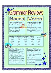 Noun and Verb Review