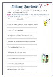 English Worksheet: Making Questions