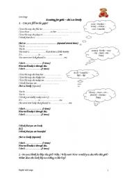 English worksheet: an English song