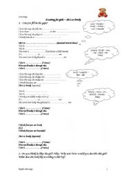 English Worksheet: an English song