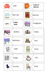 English Worksheet: Puzzle Furniture