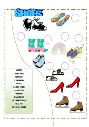 English Worksheet: MATCH THESE TYPES OF SHOES