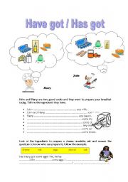 English Worksheet: Have got and Has got