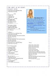 English worksheet: Hilary Duffs Song The Beat Of My Heart