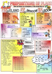 English Worksheet: Prepositions of place