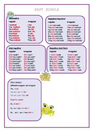 English Worksheet: past simple 4 pages