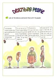 English Worksheet: Describing People