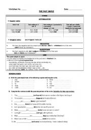 English Worksheet: The Past Simple