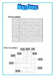 English worksheet: Numbers