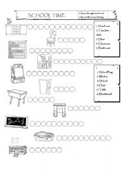 English Worksheet: SCHOOL FUN