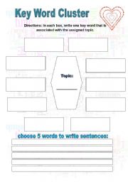 English worksheet: vocabulary list