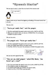 English worksheet: Speech Marks