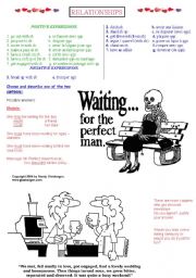 English Worksheet: Dating - Cartoons and vocabulary exercise 