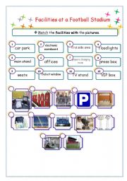 English Worksheet: Stadium facilities
