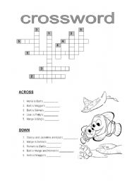 English Worksheet: Family Crossword