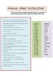 English Worksheet: Phrasal Verbs 