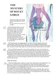 English Worksheet: The Mystery of Rocky Gorge