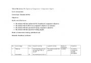 English Worksheet: Degrees of Comparison Lesson Plan