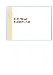 English Worksheet: this that these those