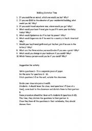 English Worksheet: Walking Dictation Time with Second Conditional