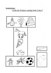 English Worksheet: Letter i