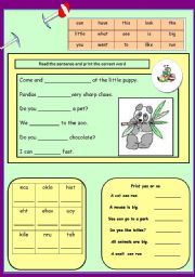 English Worksheet: Working with words