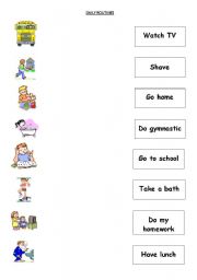 English Worksheet: DAILY ROUTINES