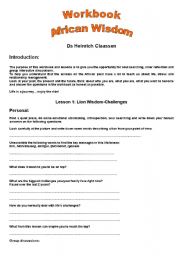 English Worksheet: African Wisdom Lessons