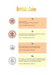 English Worksheet: British Coins Presentation