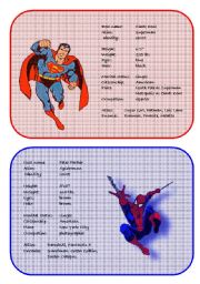 English Worksheet: Superheroes Secret Identities