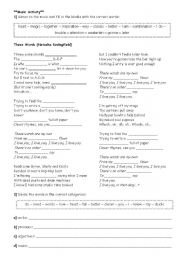 English Worksheet: These Words - Natasha Bedingfield