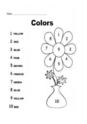 English Worksheet: colors