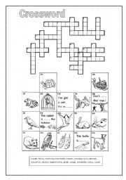 English Worksheet: Crossword