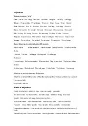 English Worksheet: adejectives