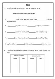 English worksheet: Quiz