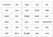 Bingo game (irregular verbs)