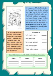 English Worksheet: Working with words